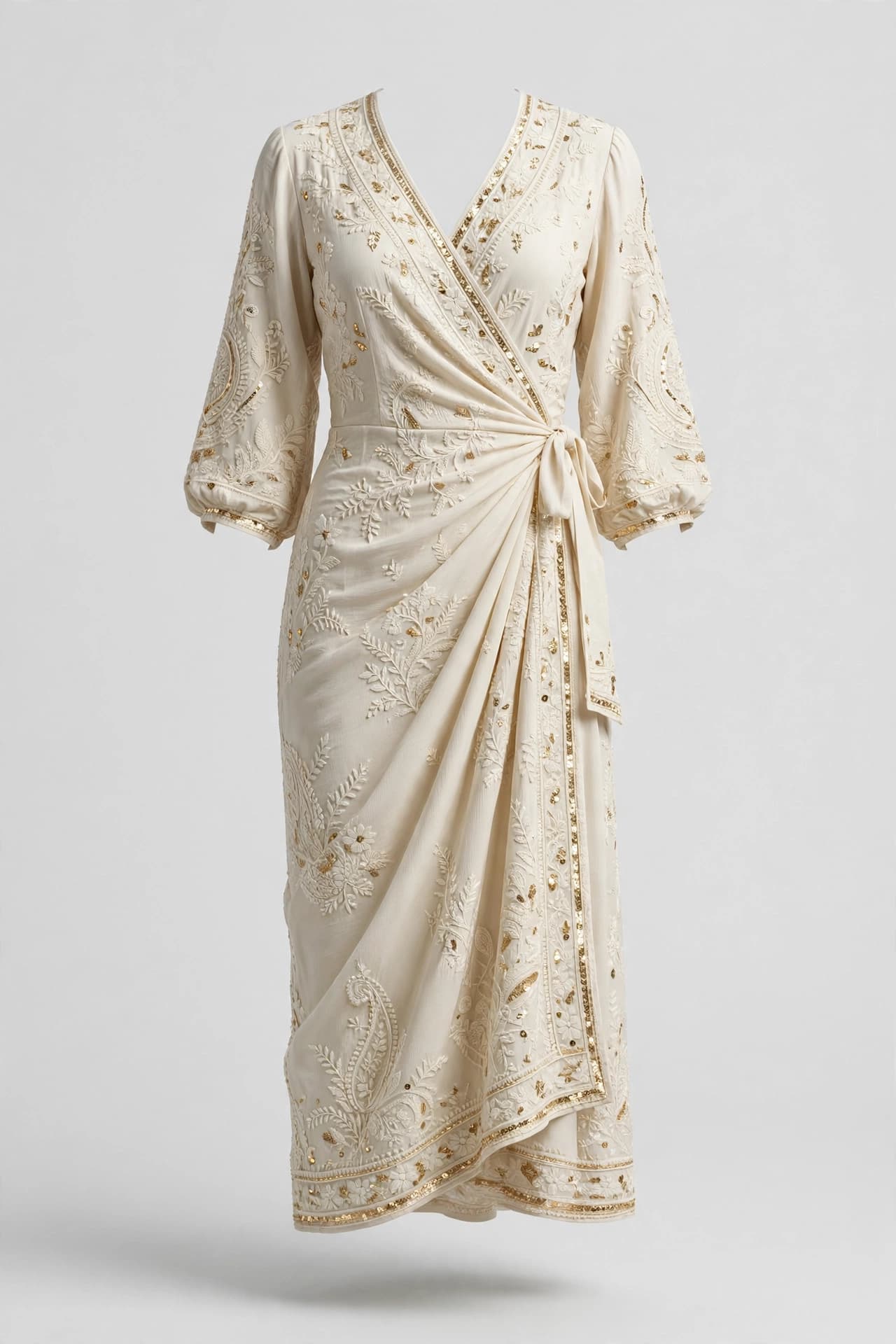 Charming Jasmine Trail Wrap Dress