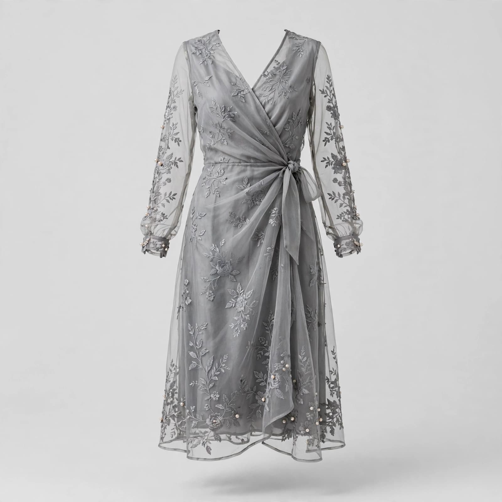 Regal Peacock Pride Wrap Dress