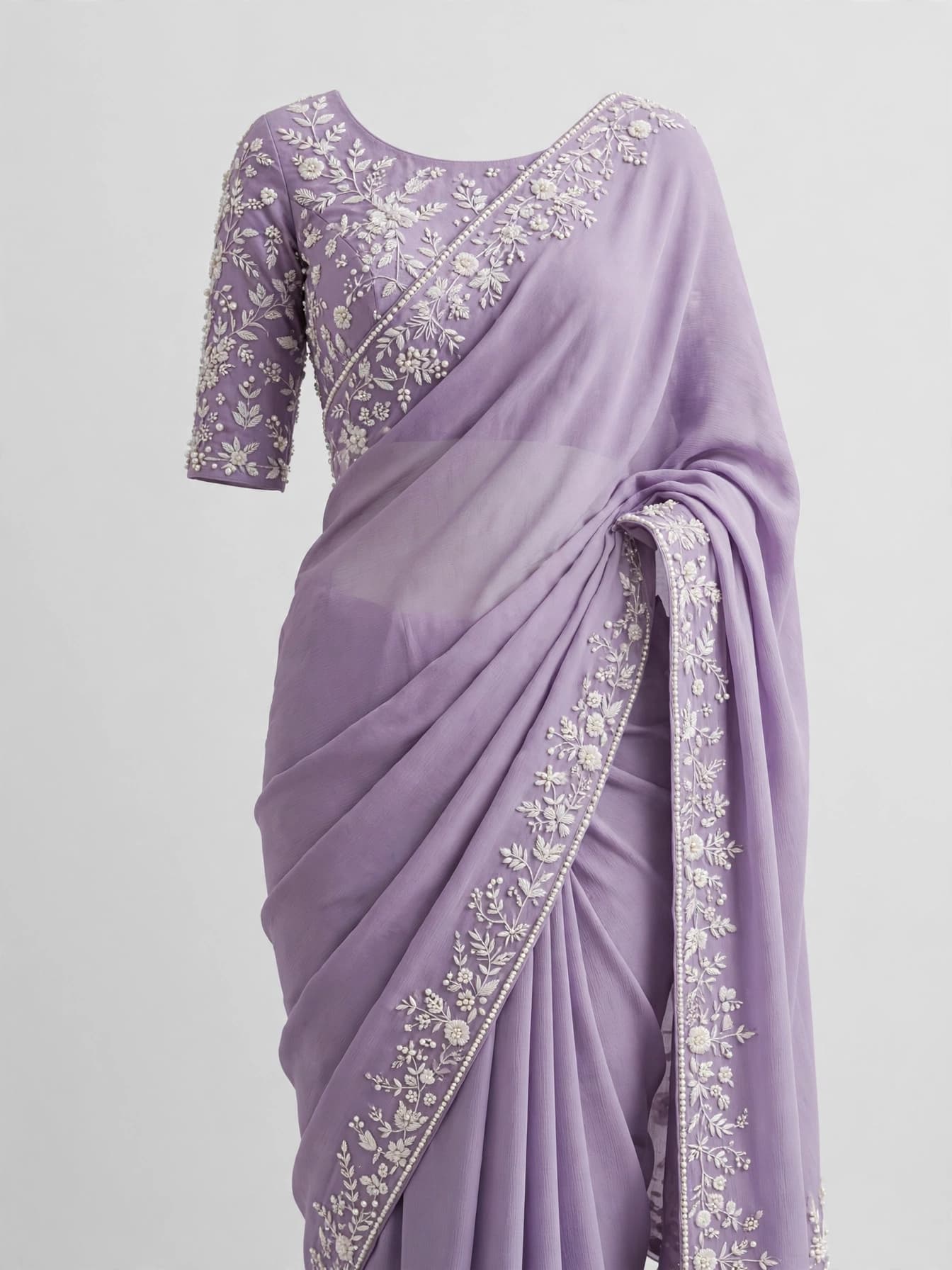 Elegant Dabka Noor Wedding Saree